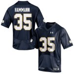 Notre Dame Fighting Irish Men's Grant Hammann #35 Navy Blue Under Armour Authentic Stitched College NCAA Football Jersey BWG0199RX